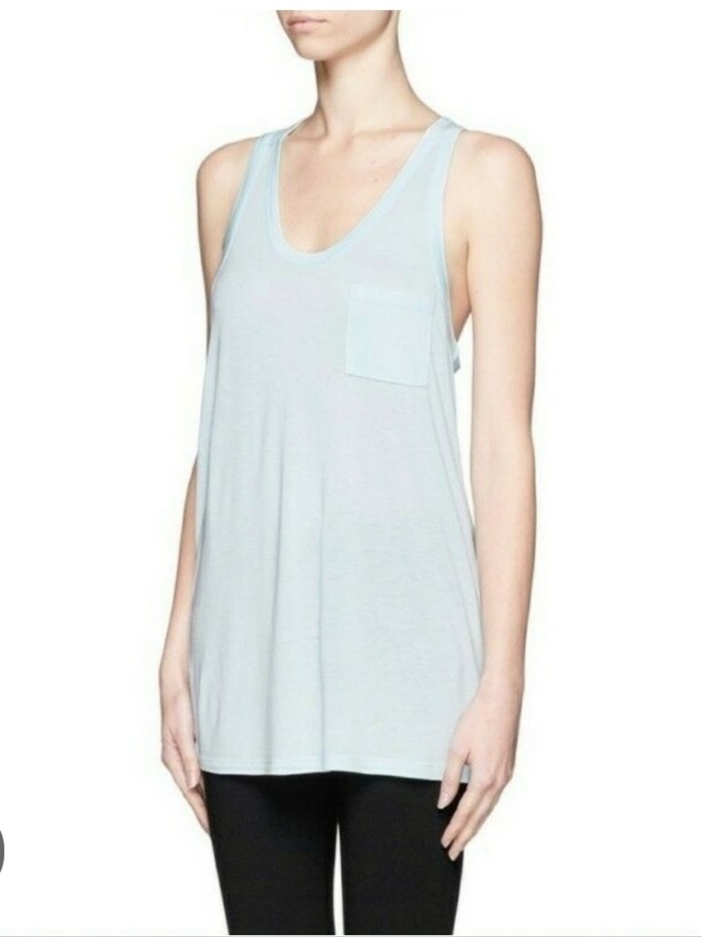 Alexander Wang Cotton Long White Tank Top Large